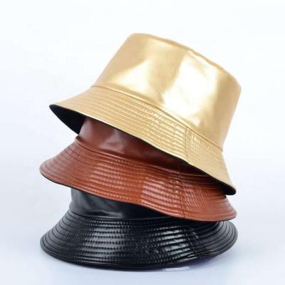 China Fashionable Bucket Hat Character Bucket Hat Designer Fisherman Leather Hat for sale