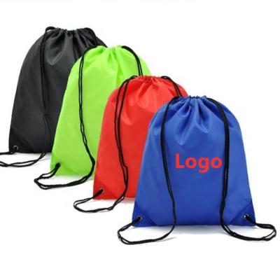 China 2020 Waterproof New Custom Logo Sports Backpack Polyester Oxford Bag Drawstring Bag for sale