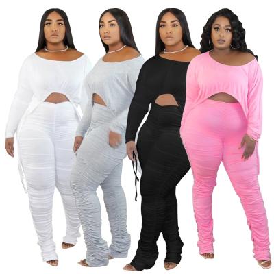 China Hot Selling QUICK DRY Customize Cheap Plus Size 2 Piece Set Woman Two Piece Suit Design Sweat Suits for sale