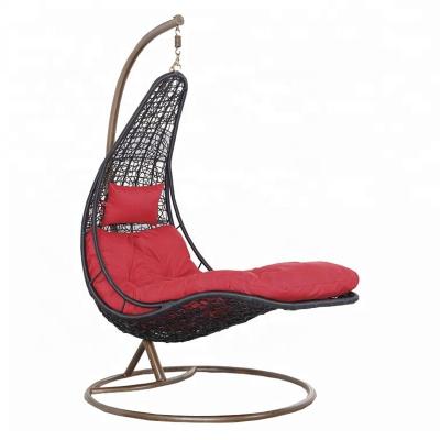 China New Design Modern Rattan Outdoor Patio Swings Hanging Wicker Hammock Chair for sale