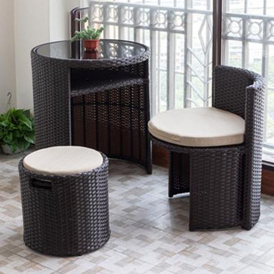 China Modern Trendy Rattan Garden Chair Patio Furniture Set Table And Chair Garden for sale