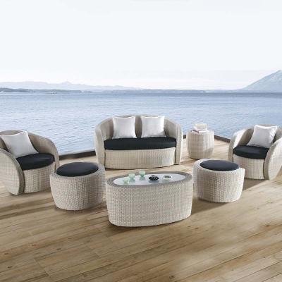 China Hot Sale Leisure Wicker Furniture Outdoor Garden Lounge Rattan Sofa Set for sale