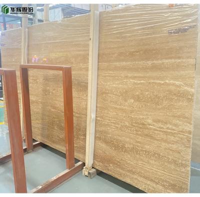 China Traditional Light Beige Travertine Slab Tiles Most Competitive Price Beige Travertine Natural Stone for sale