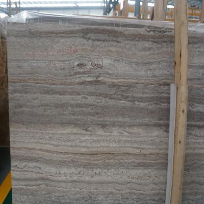 China Modern Silver Gray Travertine Marble Large Slabs, Gray Marble, Italian Marble for sale