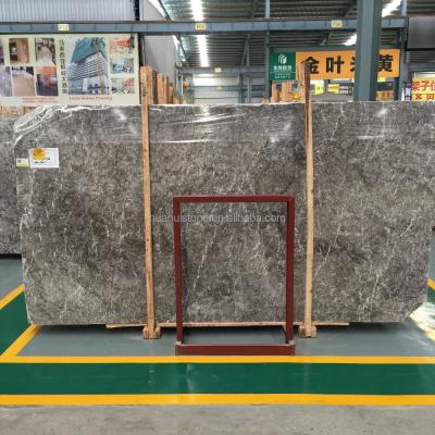 China Hot Sale Modern Popular Teffery Gray Marble Slab for Hotel Projects for sale