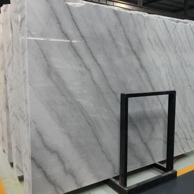 China Modern Chinese Carrara Guangxi White Marble With Black Veins Big Slab for sale