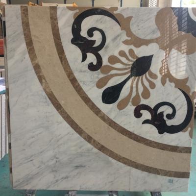 China Modern Natural Stone Marble Waterjet Flooring, Bathroom Flooring Tiles for sale