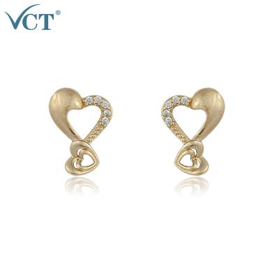 China FASHION manufacturers sell the fashionable gold plated copper earrings for women's jewelry for sale