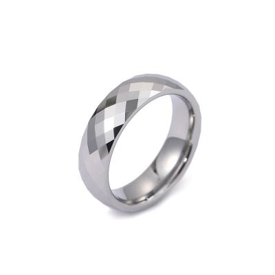 China CLASSIC 6mm Tungsten Carbide Ring For Men Women Ease Fit Beveled Edge Brushed Silver Wedding Band for sale