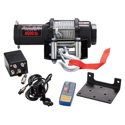 China Good price 4500lbs 4x4 12V offroad ATV/UTV electric winch for ATV recovery with steel cable cheap price for sale for sale