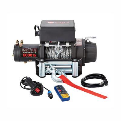 China AUTO Off Road Recovery 12V/24V 4*4 Electric Car Winch 6000lbs With Steel Rope for sale