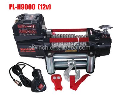 China AUTOMATIC high quality 9000lb waterproof electric offroad winch with wireless remote for sale