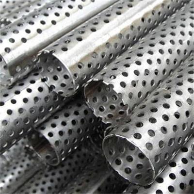 China Building material stores stainless steel304,316 punched strainer screen pipe /perforated casing screen with high filtration efficiency for sale