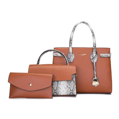 China Fashion Low Moq 3 Piece Sets Bag Luxury Handbags 2022 Bulk Wholesale Handbags Clips Handbags Key Wallets Bag Women Set for sale