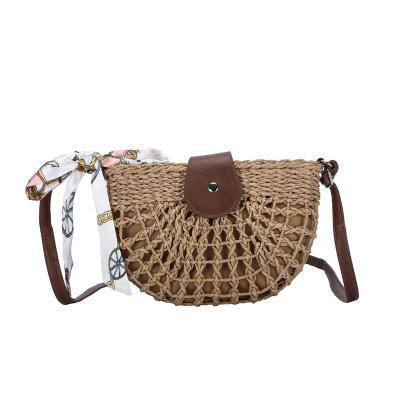 China 2022 Wholesale Portable Handmade Straw Summer Beach Ladies Handbags Women's Straw Bag Ladies Shoulder Bags for sale