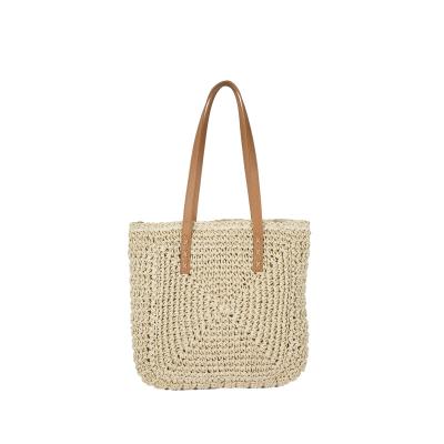 China Fashion Portable Wholesale Handbag Tote Bag Beautiful Straw Beach Women Eco-Friendly Messenger Straw Bags Ladies for sale