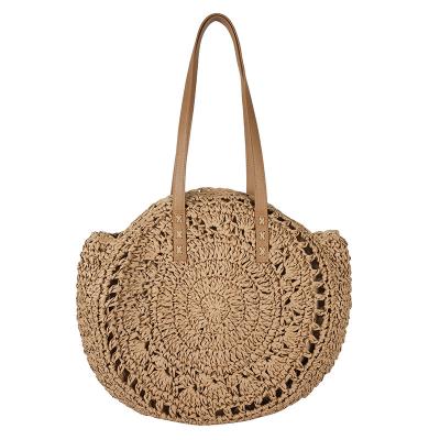 China Others Moroccan Straw Beach Bag Summer Beach Embroidery Tote Bag Woven By Natural Handmade Color Plant Plankton Handbag for sale