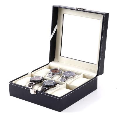 China Eco-friendly High-end Portable Travel Watch Case PU Leather Watch Storage Box Men And Women Display Box for sale