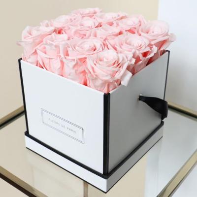 China Material Manufacturer Wholesale New Design Rose Flower Box Ribbon Gift Reused Romantic Box Packaging Custom Logo for sale