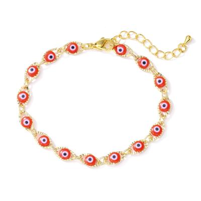 China Profitable Vintage Women Fashion Tennis Bad Sapphire Blue Eye Bracelet for sale