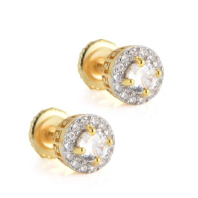 China FASHIONABLE Punk Layered Group Zircon Earrings Studs 925 Sterling Silver Earrings Women Rapper Jewelry for sale