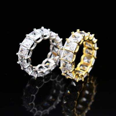 China New CLASSIC Hip Hop Ring For Men Zirconium 18K Gold Nightclub Iced Out Mens Punk Jewelry for sale