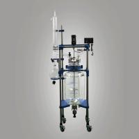 China Continuous Stirred Double Jacketed Glass Reactor 220V Voltage 265MM Lid Diameter for sale