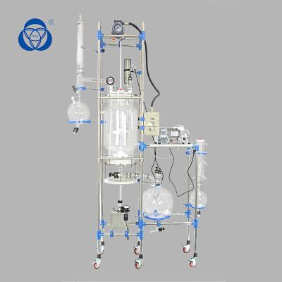 China Betriebsextraktions-Borosilicat-Glas-Reaktor, doppelter Mantelglasreaktor-hohe Sicherheit zu verkaufen