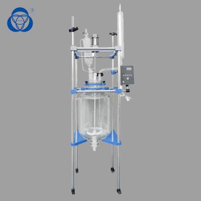 China 10L 20L 30L 50L Lab Glass Reactor , Glass Reactor Vessel Corrosion Resistent for sale