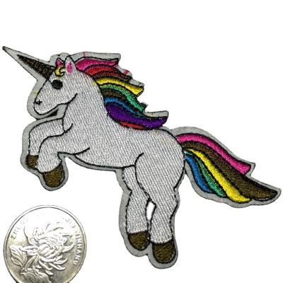 China New Design Viable Clothes Animal Horse Unicorn Cloth Stickers Embroidery Pants Badge Cartoon Animation Patch Stickers Wholesale for sale