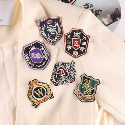 China Viable Custom Woven Label Design Brand Logo Hat Cloth Apliques Ventralex Jacket Embroidery Patches For Apparel for sale