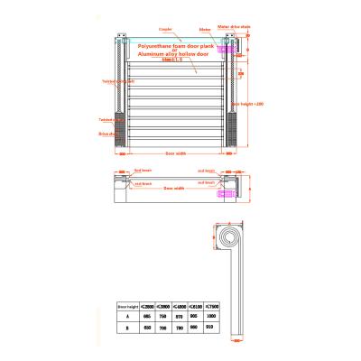 China Hard High Speed ​​Rolled Wind-resistance Hollow Door Rolling Panel 135 mm For Industry Doors for sale