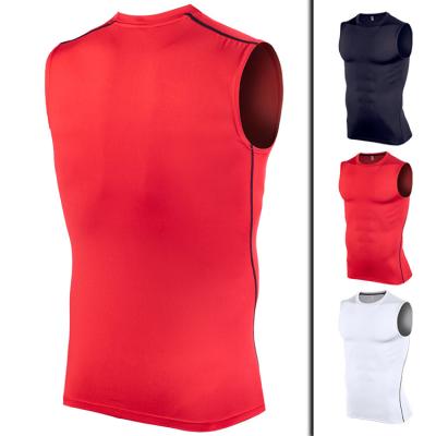 China 2021Hot Sale Mens Bodybuilding Gym Wear Sportswear QUICK DRY Tank Top Muscle Compression Sleeveless Vest for sale