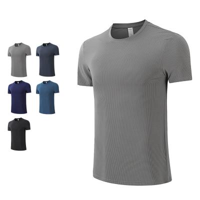 China 2021 New Men's Breathable Casual Shirt Loose Tops Casual Running Tee Shirt Fitness Clothing for sale