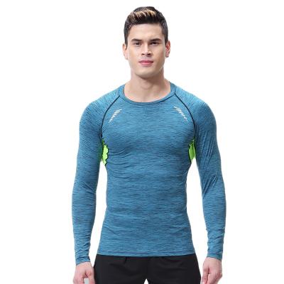 China Slim Fit Slim Fit T-shirt Gym Plain Full Sleeve Anti-Wrinkle T-shirt Men's Custom Print Long Sleeve T-shirt for sale