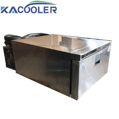 China Temp Adjustable Marine Yacht Boat Fridge DC 24V Stainless Steel Built In Fridge Supplier for sale