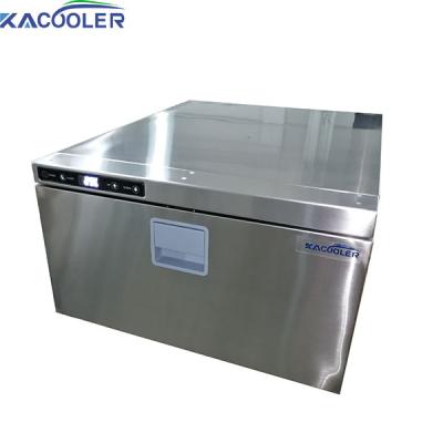 China Built-in Mini Drawer Fridge Food Grade Stainless Steel Drawer 12V New Style Fridge for sale