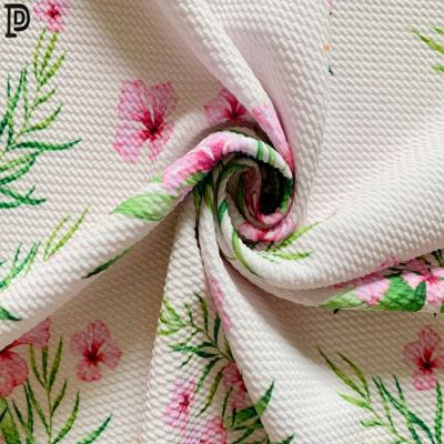 China Custom Digital Printing Design Sustainable Bullet Fabric Polyester Knitted Bullet Fabric for sale