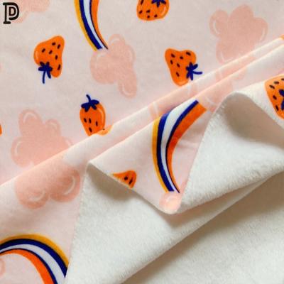 China Sustainable High Quality No MOQ Digital Print Minky Baby Blanket Fabric for sale