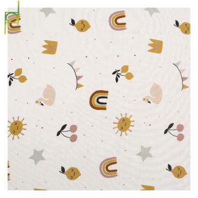 China 100% Organic Cotton Muslin Double Gauze Fabric Digital Printed Fabric For Baby for sale