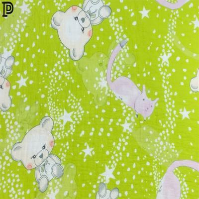 China Sustainable Digital Printing 100% For Baby Cotton Muslin Wrap Blanket Fabric for sale