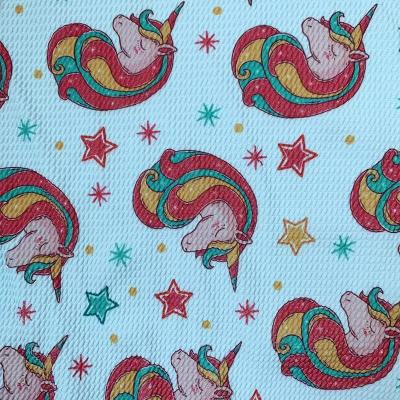 China Stretch No MOQ Customized Bullet Fabric Digital Printing Liverpool Knitted Polyester Fabric For Girl's Bow for sale