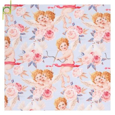 China Sustainable Custom Digital Printing Polyester Double Brushed Fabric For Dress for sale