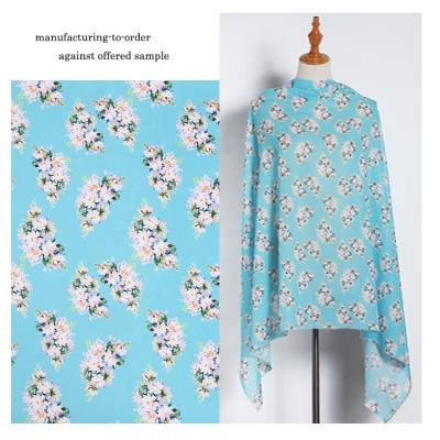 China Small Classic Breathable Polyester Chiffon Best Seller 100% Digital Printed Fabric for sale