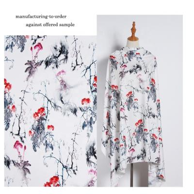 China High End Custom Digital Printed Eco - Friendly Breathable Chiffon Fabric for sale