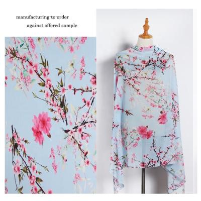 China Breathable New Fashion Dress Chiffon Cheap And Fine Digital Printed Fabric for sale