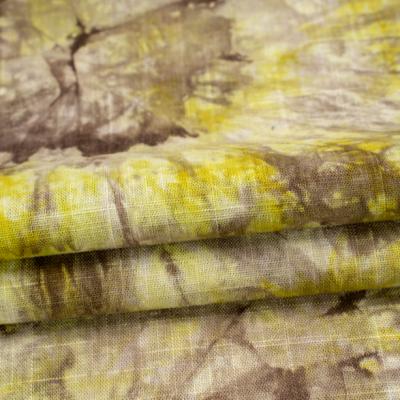 China 7312New fashion sustainable tie dye linen fabric for clothing eco-friendly 100% linen fabrics whole sale manufacturer for sale