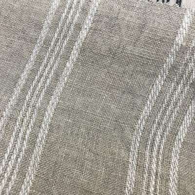 China New Linen Fabric Table #2923 Wholesale Manufacturers Eco-friendly 100% Organic Linen Fabric Organic Stripes for sale