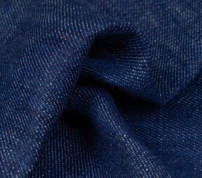 China 1233 viable pure and natural linen denim like fabric men's linen fabric pure and natural french linen shirts wholesale fabric for sale