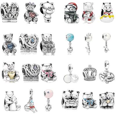 China Fashion Kailis S925 Fit Pandoraer Bear Crown Little Elephant String Diy Bracelet Charm Fashion Jewelry Lady Gift for sale